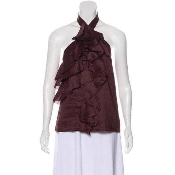 ROBERT Rodriguez Tiered Ruffle Top plum - Picture 1 of 8